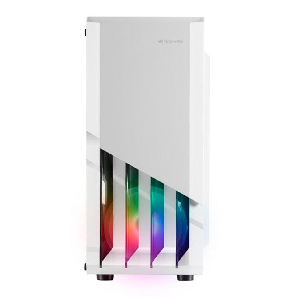 Caja Semitorre Atx Mars Gaming Mc-x2 Blanca / Lateral de cristal templado / Rgb / Usb 3.0 - Imagen 2