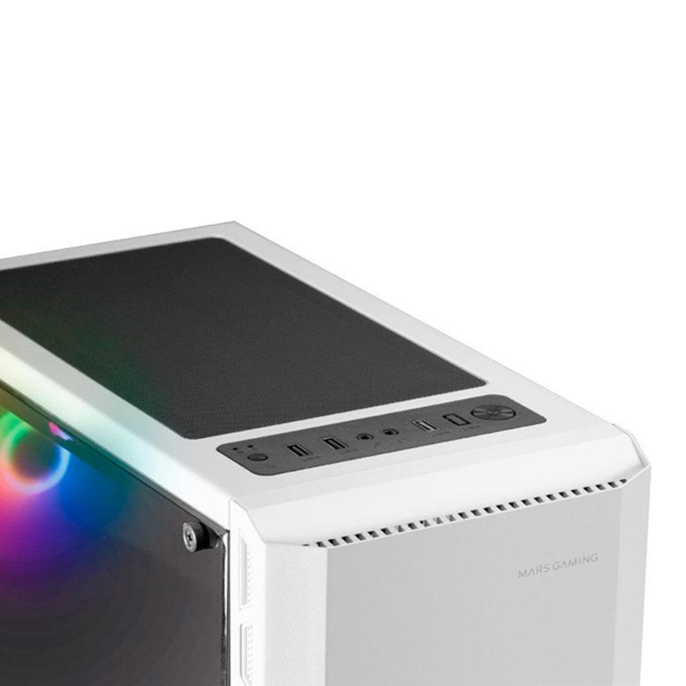 Caja Semitorre Atx Mars Gaming Mc-x2 Blanca / Lateral de cristal templado / Rgb / Usb 3.0 - Imagen 3