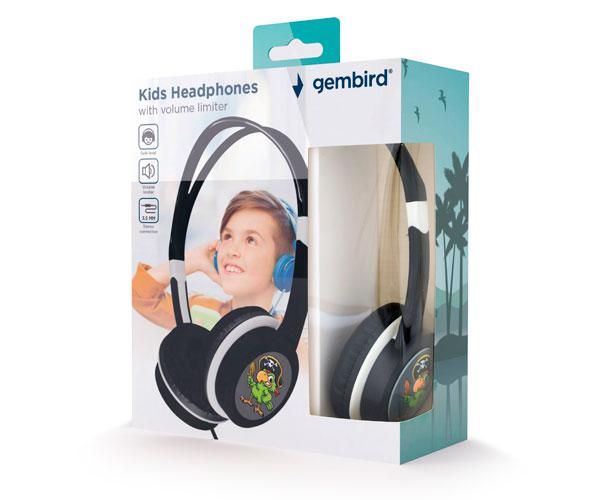 Auriculares para niños Gembird con limitador de volumen / Negro / MHP-JR-BK - Imagen 2
