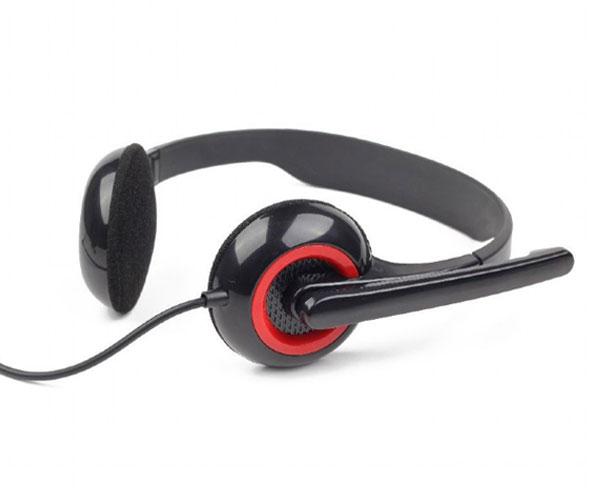 Auriculares con microfono Gembird Mhs-002 / 2x Jack 3.5mm / Negro-Rojo - Imagen 2