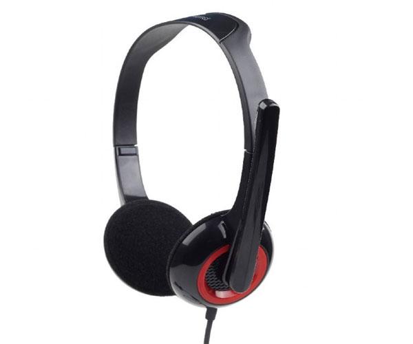 Auriculares con microfono Gembird Mhs-002 / 2x Jack 3.5mm / Negro-Rojo