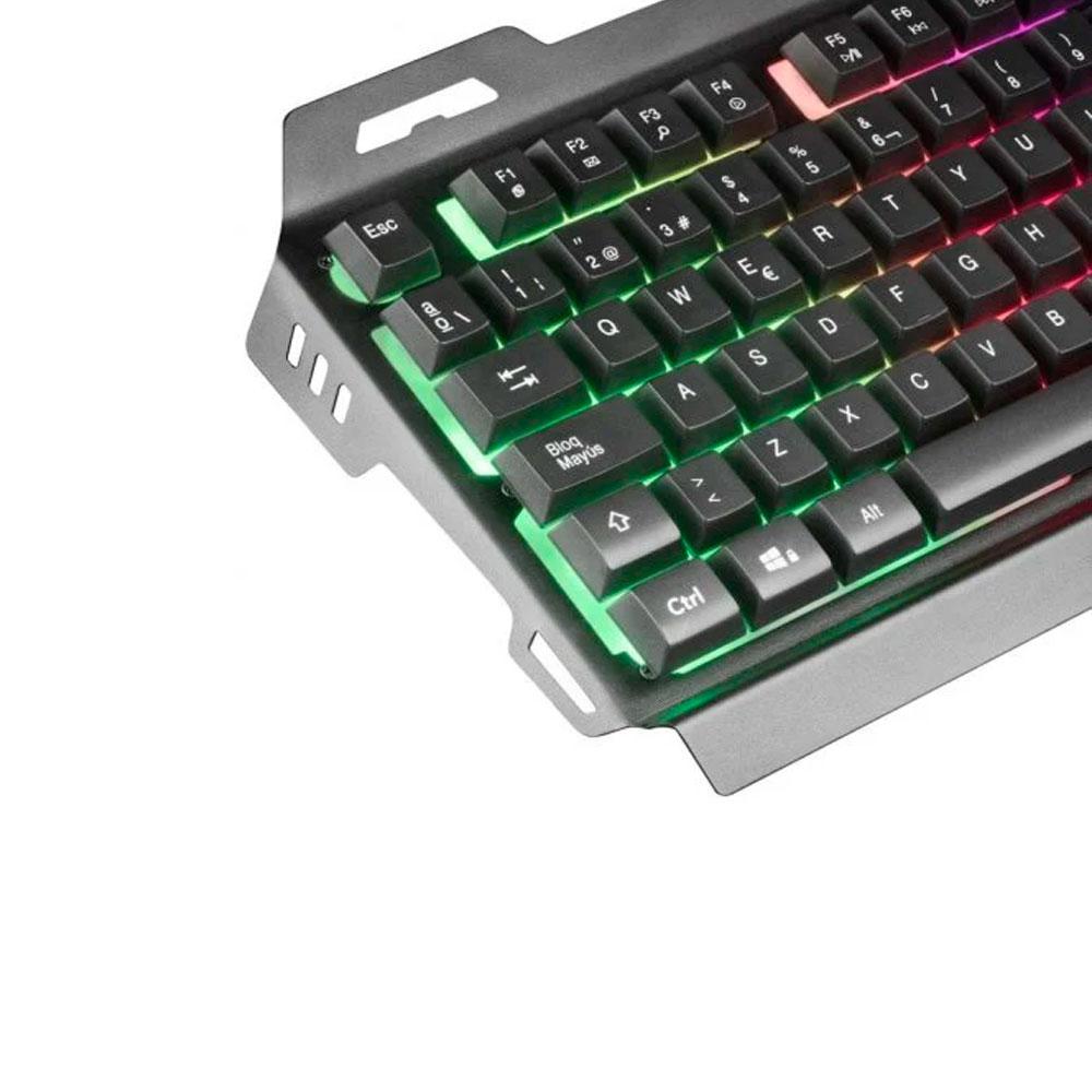 Teclado Mars Gaming MK120 Negro / Anti-ghosting / Iluminacion FRGB / gacabado en aluminio de alta calidad - Imagen 3