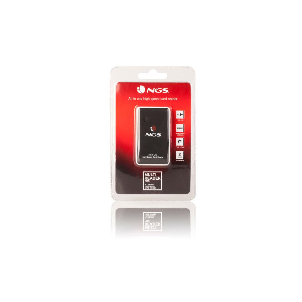 Lector de tarjetas Usb 2.0 NGS Multireader Pro / SD / MicroSD / M2 / MS Pro / CF / XD / Negro Piano - Imagen 3