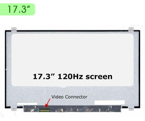 Pantalla para portátil LED 17.3 Slim 40 Pines Full HD Mate 120Hz"