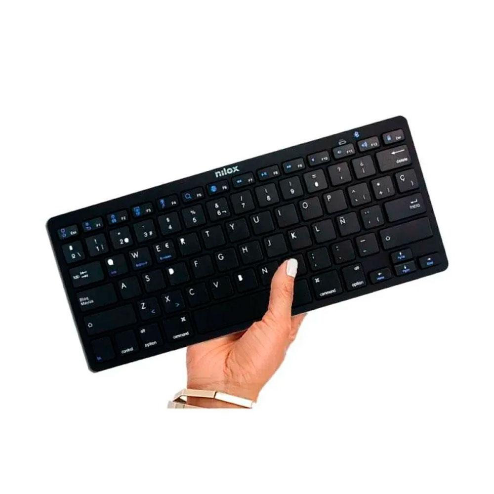 Teclado Slim Bluetooth Nilox NXKB01B / Negro / Windows / Android / Apple - Imagen 2