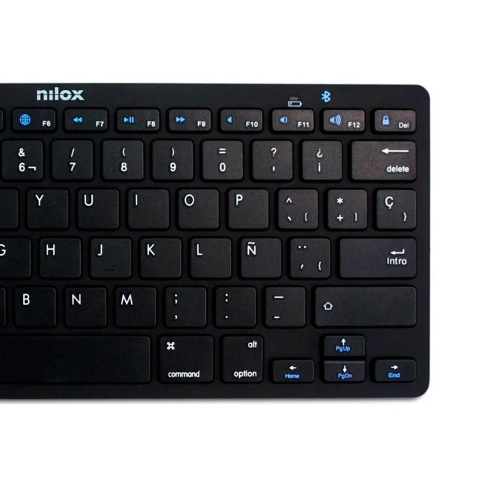 Teclado Slim Bluetooth Nilox NXKB01B / Negro / Windows / Android / Apple - Imagen 4