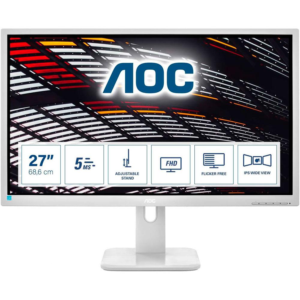Monitor Reacondicionado LED AOC 27P1 27 / HDMI-VGA-DVI / Gris / CABLE DE VIDEO Y CORRIENTE INCLUIDOS"