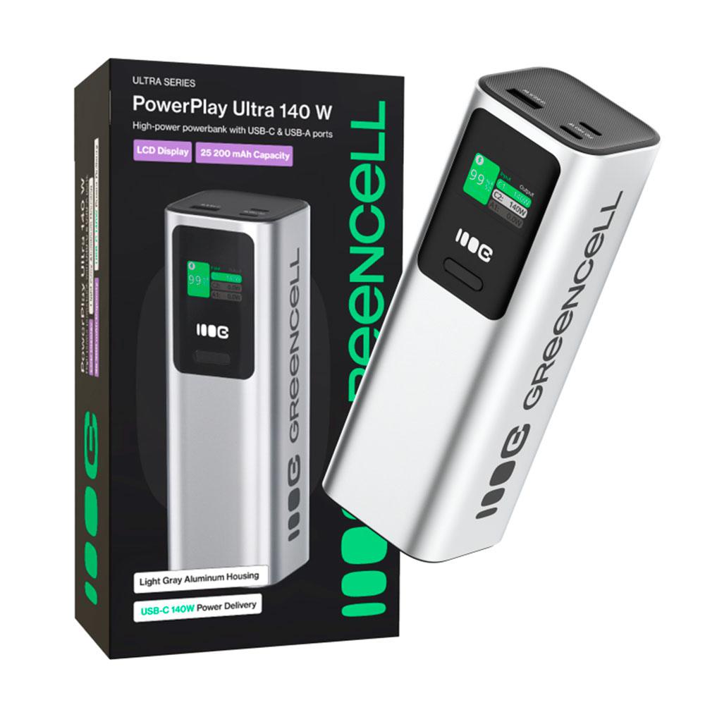 Powerbank Greencell 25200mah 2xtype C 140W 1x usb 3.0 22.5w / PBGC25UD - Imagen 5