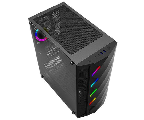 Caja ATX Gaming Phoenix Black Diamond Cristal Templado Tira Led Argb Filtros antipolvo - Imagen 5