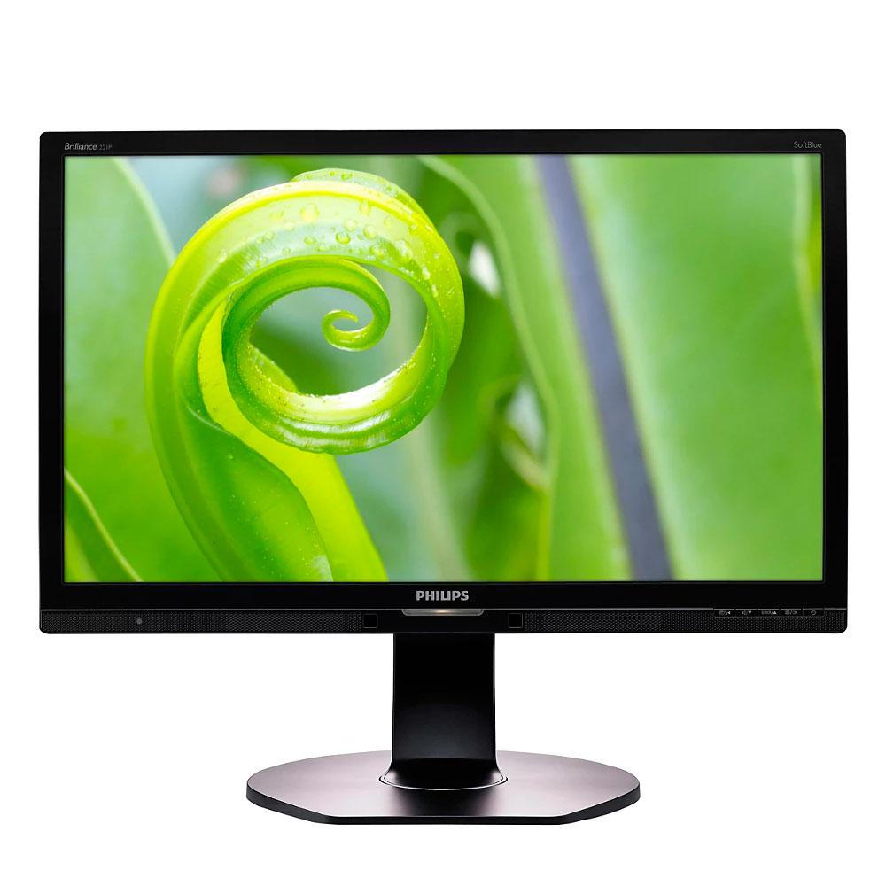 Monitor Reacondicionado LCD Philips 221P6E / 21.5 IPS / DP-VGA-DVI / Negro / CABLE DE VIDEO Y CORRIENTE INCLUIDOS"