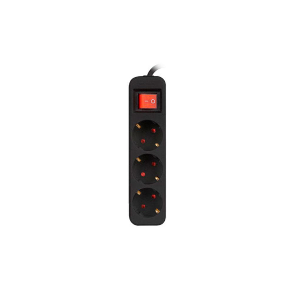 Regleta 3 tomas Lanberg / Proteccion infantil / Cable 1.5m / Negra / ps1-03f-0150-bk