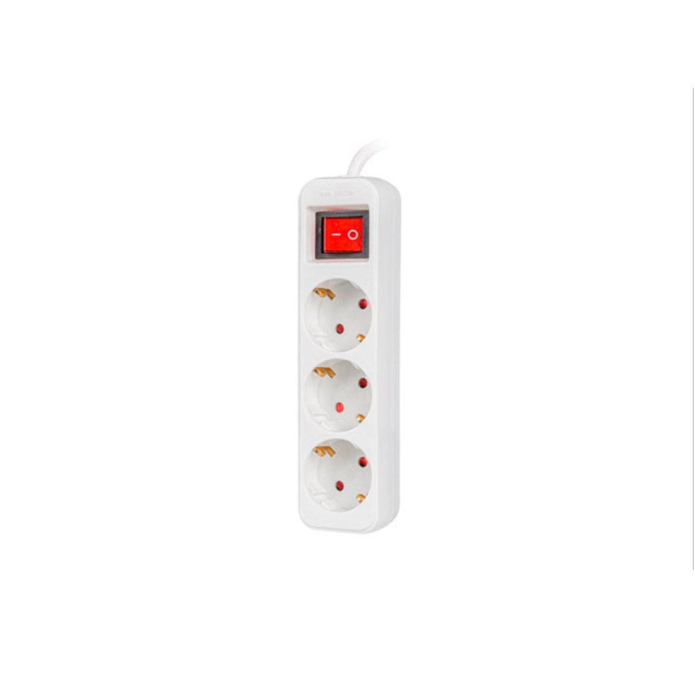 Regleta 3 tomas Lanberg / Proteccion infantil / Cable 1.5m / Blanca / PS1-03F-0150-W - Imagen 2