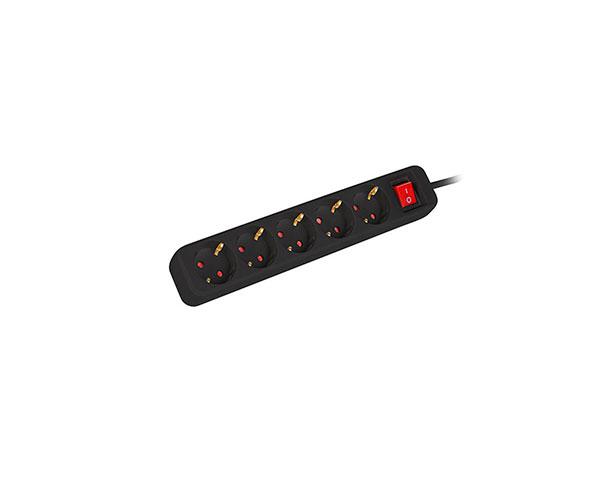 Regleta 5 tomas Lanberg / Proteccion infantil / Cable 1.5m / Negra / ps1-05f-0150-bk - Imagen 2