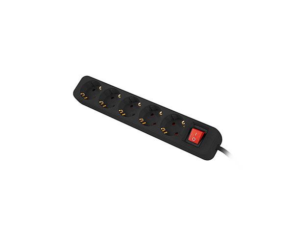 Regleta 5 tomas Lanberg / Proteccion infantil / Cable 1.5m / Negra / ps1-05f-0150-bk - Imagen 3