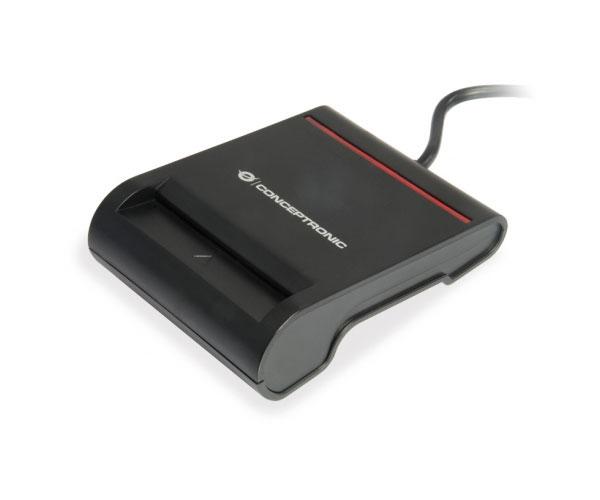 Lector Dnie 3.0 Externo Conceptronic USB 2.0 / eID / Negro / SCR01B