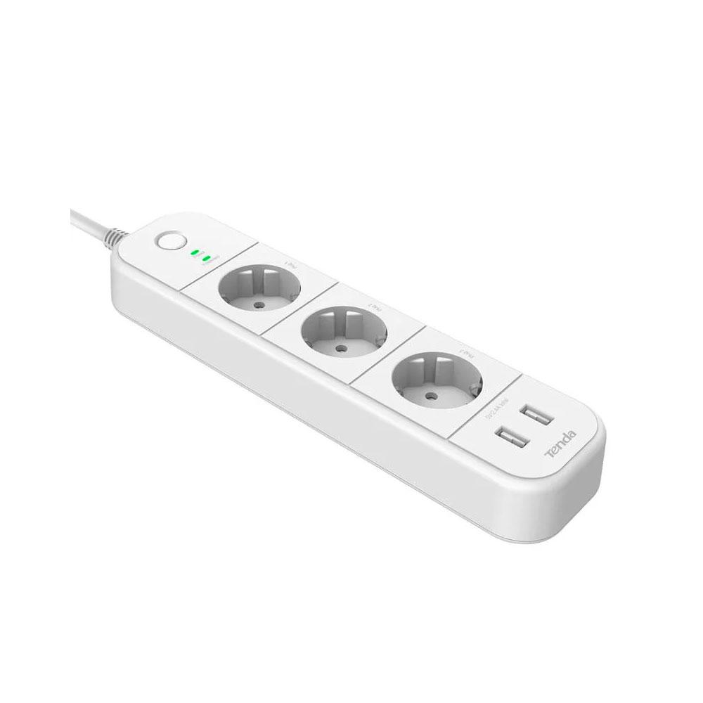Regleta 3 tomas IPCOM / Proteccion infantil / 2x Puerto de carga USB / Blanca / SP15 - Imagen 2