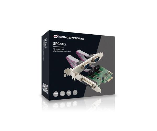 Tarjeta Pci Express Paralelo + 2x Puertos Serie Conceptronic / Spc01g / Adaptador perfil bajo - Imagen 2