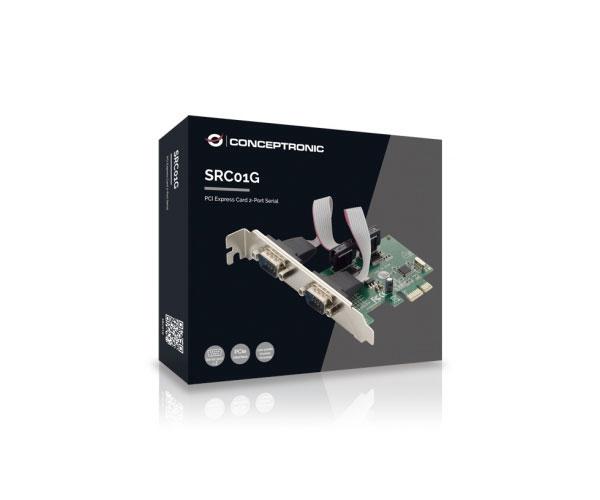 Tarjeta Conceptronic Pci Express 2 Puertos Serie Src01g / Incluye soporte perfil bajo - Imagen 2