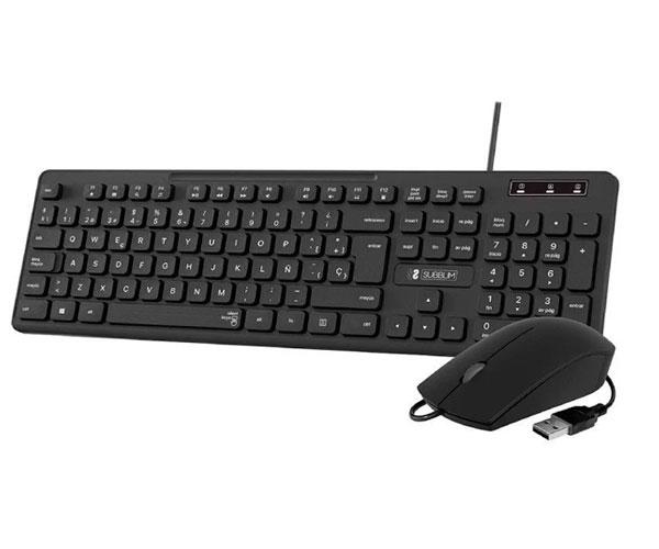 Combo Teclado + Raton USB Subblim Combo Business / Slim / Silencioso / Negro / SUBKBC-CSSK01