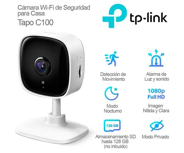 Tp-Link Camara inteligente Wifi Tapo C100 / Full Hd / Vision nocturna / Alarma luz y sonido - Imagen 2