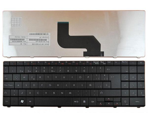 Teclado compatible para portátil PACKARD BELL lj61 / lj63 / lj65 / lj67 / lj71 / tj66 / tj71 negro