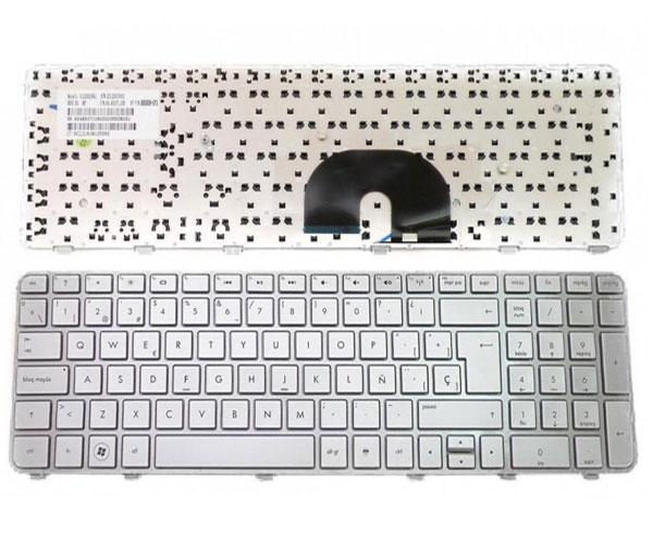 Teclado compatible para portátil HP Dv6-6000 / Dv6-6100 / Dv6-6200 / Plata