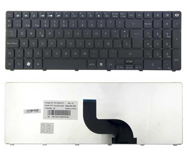 Teclado compatible para portátil PACKARD BELL tk85 / tm85 / tm86 / tm87/ tm89 / le11bz / negro