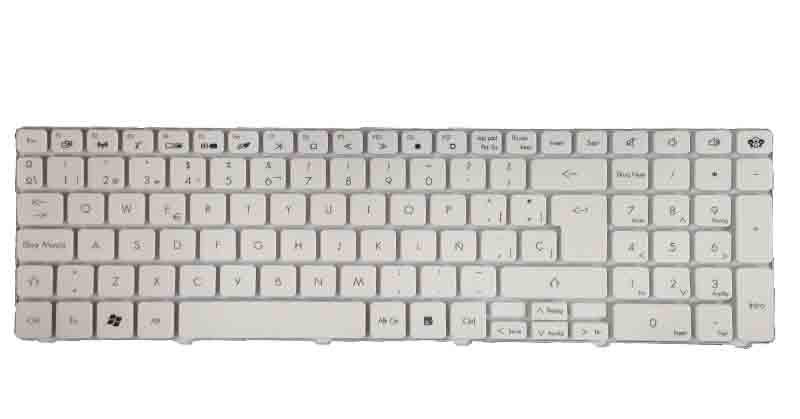 Teclado compatible para portátil PACKARD BELL tk85/tm85/tm86/tm87/tm89 blanco