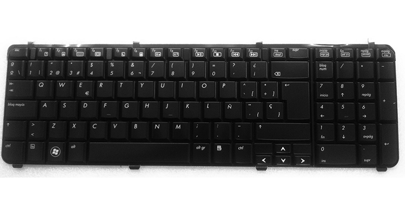 Teclado compatible para portátil HP dv7-2000/ dv7-2200 / dv7-3000 negro
