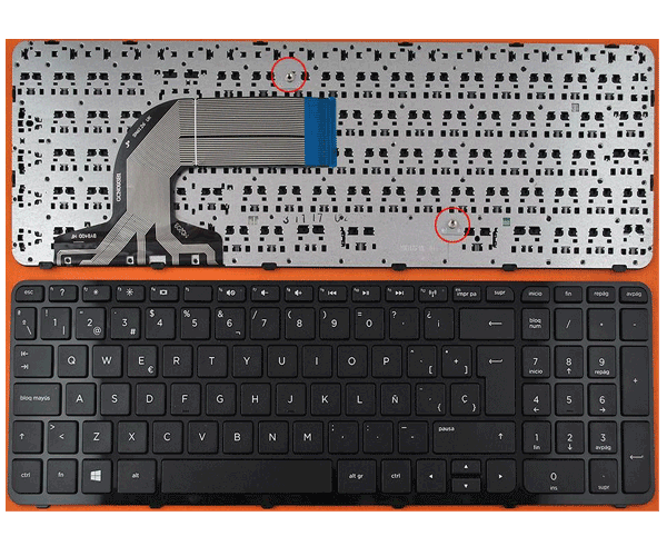 Teclado compatible para portátil HP Pavilion 15-e / 15-n / 250 g3 / 17-e / 15-r / negro win8 con marco
