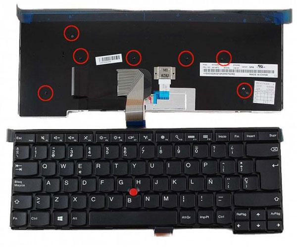 Teclado compatible para portátil LENOVO thinkpad t440 / t440p / t440s negro con marco