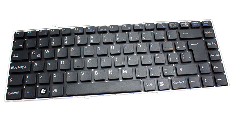 Teclado compatible para portátil SONY vgn-fw series sin marco negro