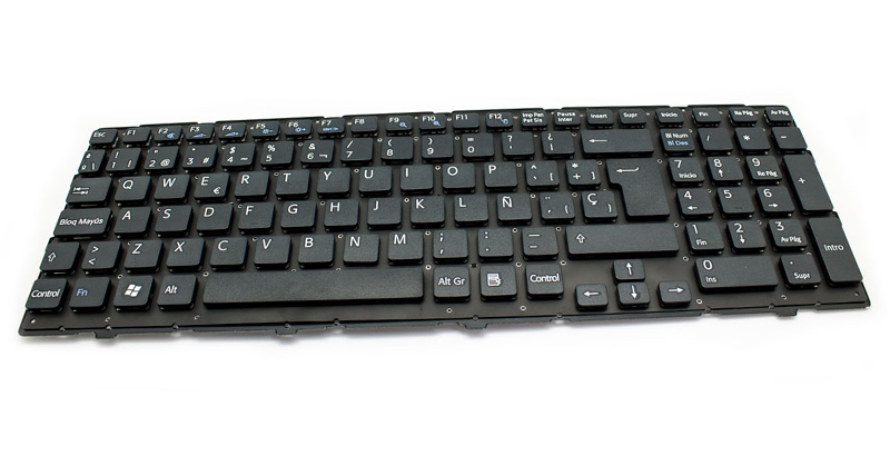 Teclado compatible para portátil SONY Vaio vpc-eh negro sin marco