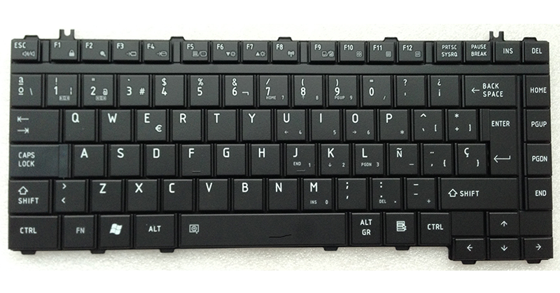Teclado compatible para portátil TOSHIBA A200 / M200 / L200/ L300/ F40 negro