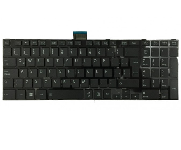 Teclado compatible para portátil TOSHIBA Satellite s50 / l50-a / s50-a / Marco negro
