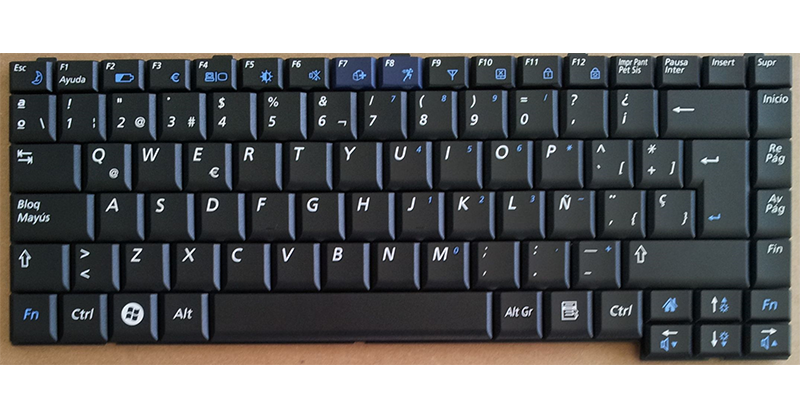 Teclado compatible para portátil SAMSUNG r510 / r60 / r70 / r560 / p510 negro