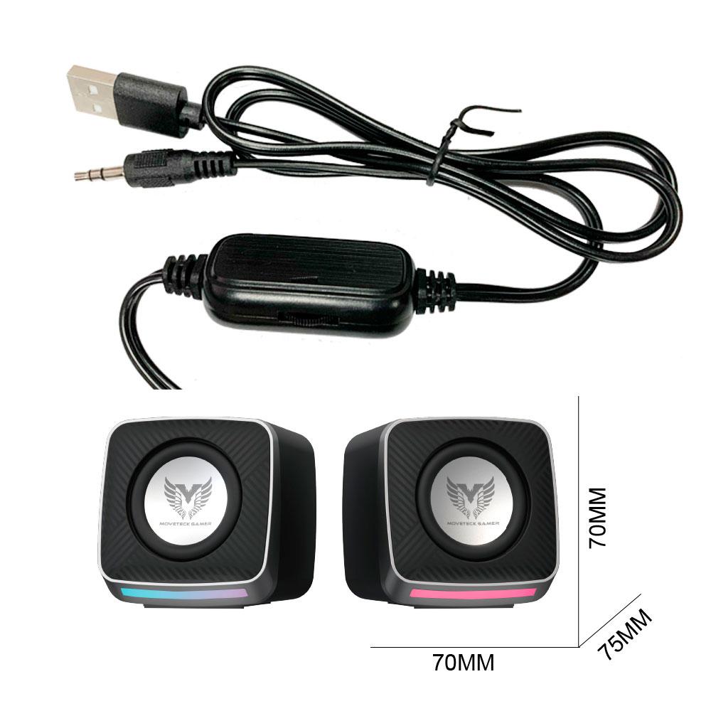 Altavoces 2.0 PC TF4194 / 2x3w / Usb / Jack 3.5mm / Luz Rgb / Negro / MTK - Imagen 3