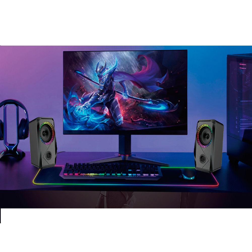 Altavoces 2.0 PC Gaming TF4196 / 2x5w / Usb / Jack 3.5mm / Led Rgb / Negro / MTK - Imagen 3
