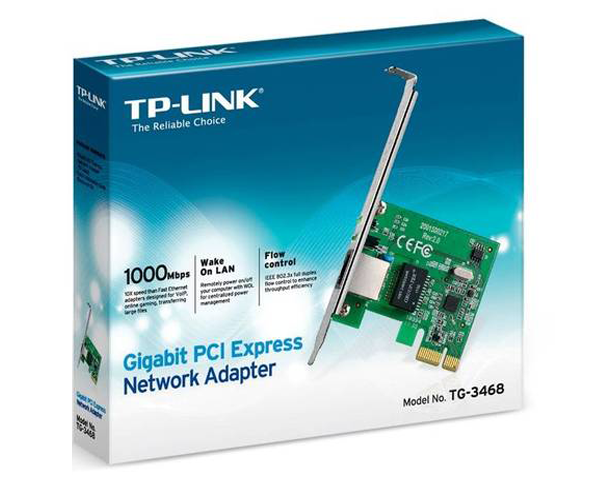 Tarjeta de red PCI-E Ethernet TG-3468 /10/100/1000 Gigabit / perfil bajo / TP-Link