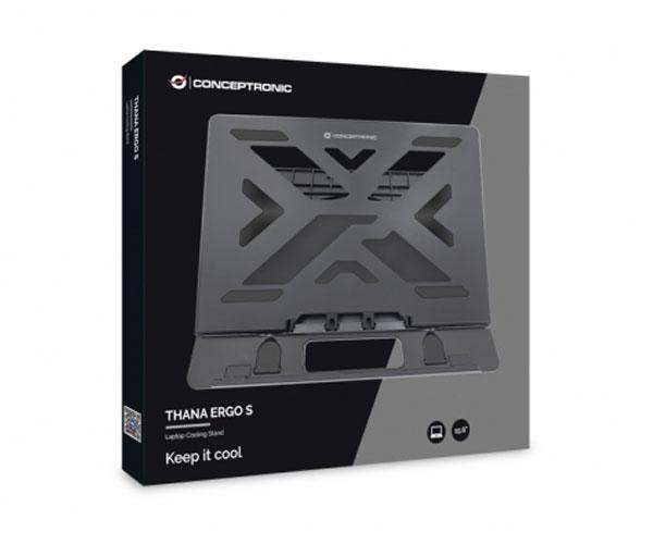 Base refrigeradora Conceptronic Thana Ergo S / Hasta 15.6 Pulg. / Ergonomica / 7 niveles de altura / THANA03B - Imagen 3