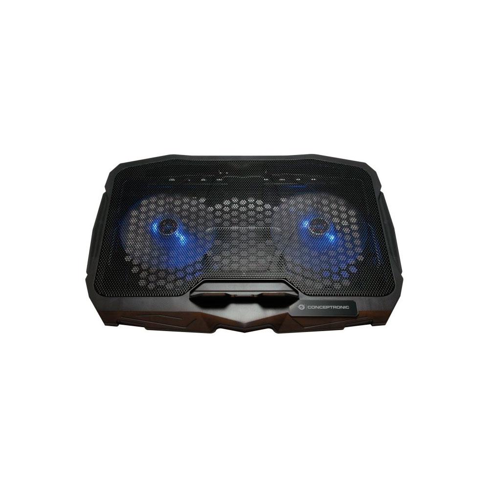 Base refrigeradora Conceptronic Thana / Hasta 17 Pulg. / 2x Fan 125mm / THANA07B