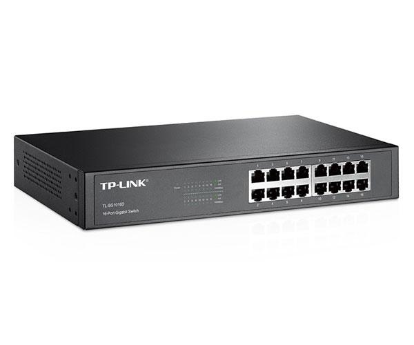 Switch 16p 10/100/1000 Gigabit No gestionable TP-Link / Carcasa metálica / No Rack / TL-SG1016D