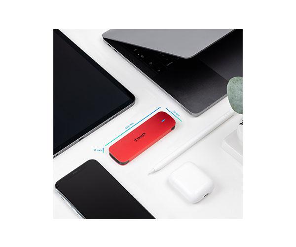 Caja externa SSD M.2 NVME PCIe Type-C 3.1 Gen2 / Tooq / Aluminio / Roja / TQE-2201R - Imagen 5