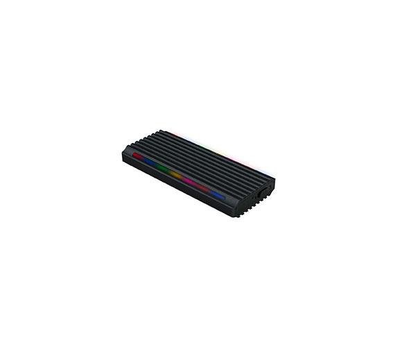 Caja externa SSd M.2 Ngff / NVMe Type-C USB 3.1 Gen2 / Tooq / RGB / Shinobi / Negro / Tqe-2222b - Imagen 2
