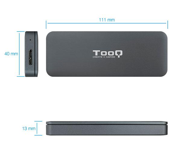 Caja externa SSd M.2 Ngff USB 3.1 Gen1 / Tooq / Gris / TQE-2281G - Imagen 2