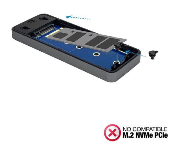 Caja externa SSd M.2 Ngff USB 3.1 Gen1 / Tooq / Gris / TQE-2281G - Imagen 4