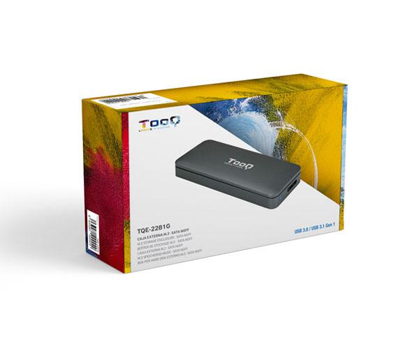 Caja externa SSd M.2 Ngff USB 3.1 Gen1 / Tooq / Gris / TQE-2281G - Imagen 6