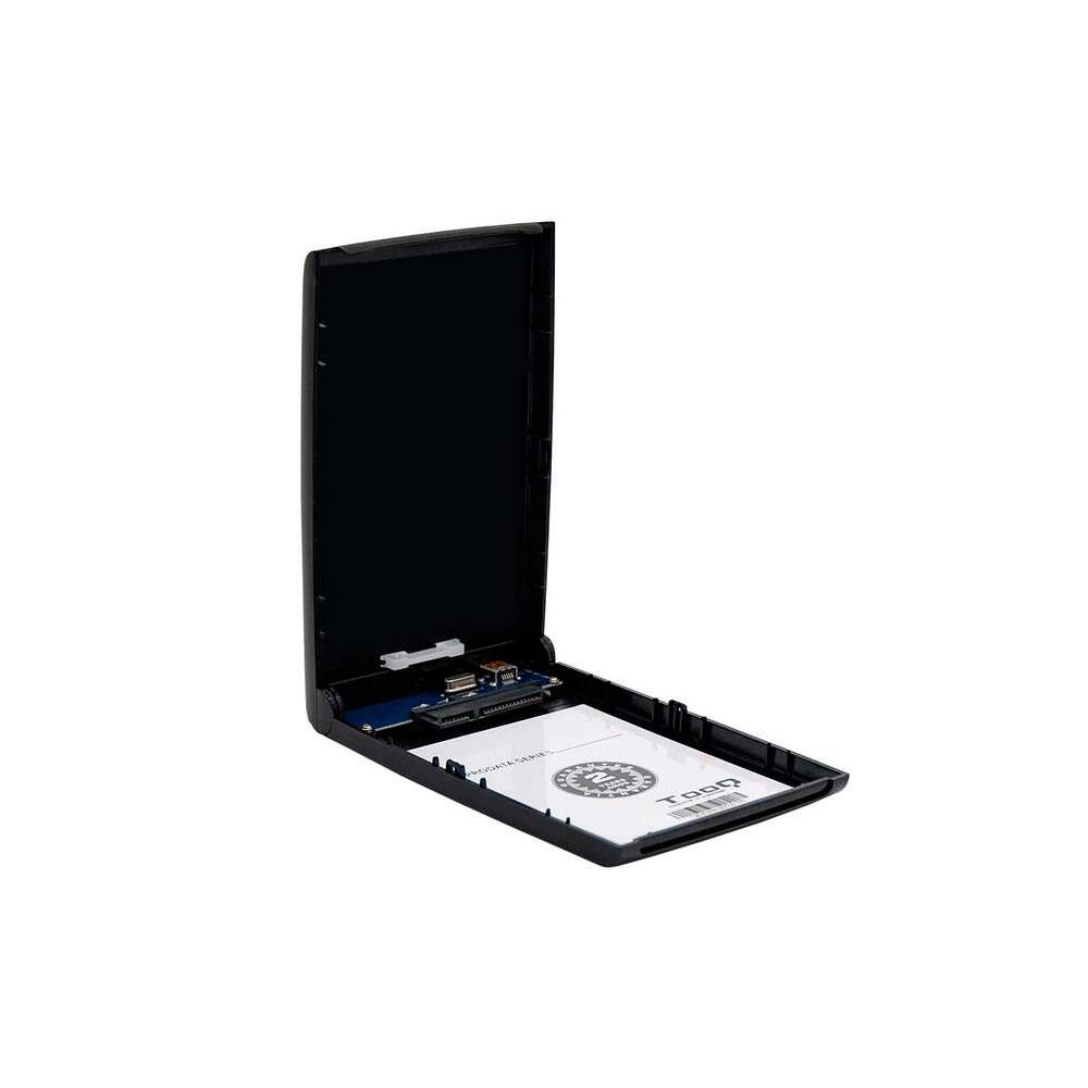 Caja externa 2.5 USB 3.0 Sata / Tooq / Negra / Hasta 12,5mm / Sin tornillos / TQE-2526B - Imagen 3