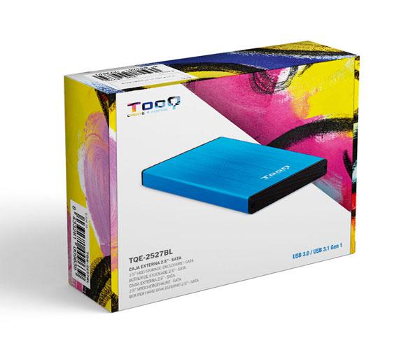 Caja externa aluminio 2.5 USB 3.1 Sata Tooq Azul 9.5mm TQE-2527BL - Imagen 3