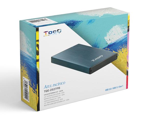 Caja externa aluminio 2.5 USB 3.1 Sata Tooq Azul Pacífico 9.5mm TQE-2527PB - Imagen 4